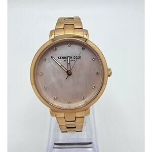 Ladies Kenneth Cole KC15173008 Pink MOP Rose Gold Quartz Watch New Battery